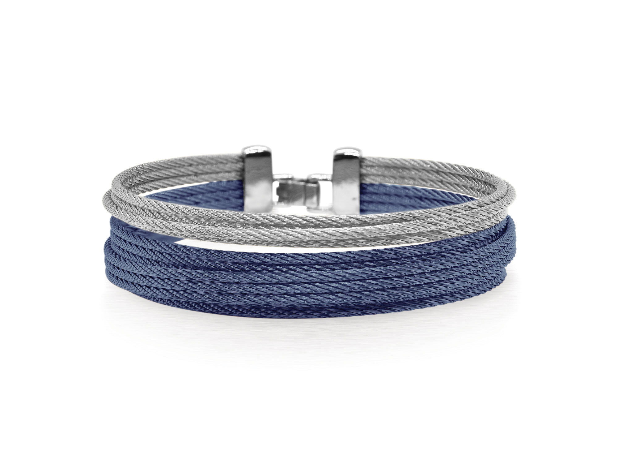ALOR Blueberry & Grey Cable Double Stack Bracelet – Luxury Designer & Fine Jewelry - ALOR