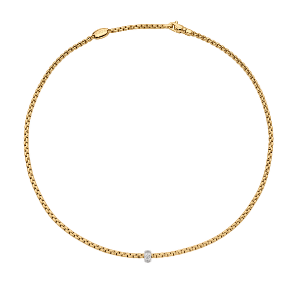 Closeup photo of EKA Necklace with Diamonds