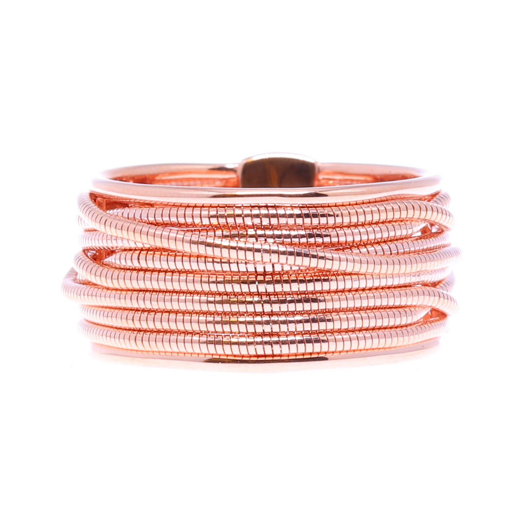 DNA Spring Collection presented by Pesavento offers this thin 8 strand metal band ring. Featured in 4 different colors, there is something for everyone! 1) Sterling Silver with an 18k Rose Gold Vermeil (Rose Gold)2) Sterling Silver with a Rhodium Plating (Silver)3) Sterling Silver with a Ruthenium Plating (Steel Gray)4) Bi- Color : Sterling Silver with Rhodium Plating & Sterling Silver with an 18k Rose Gold Vermeil (Rose Gold & Silver) Thin Ring