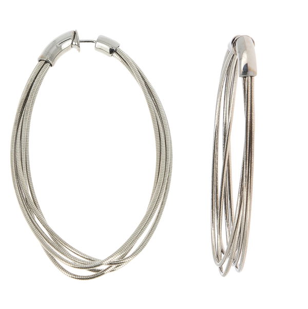 Closeup photo of Large Oval Hoop Earrings