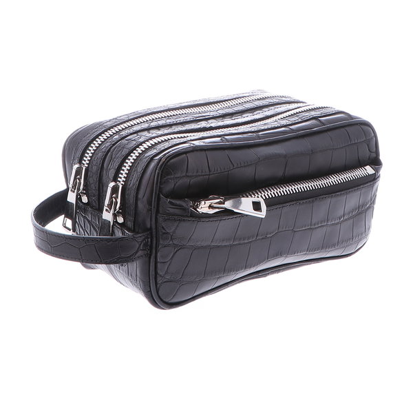 Closeup photo of Men's Alligator DOPP Bag
