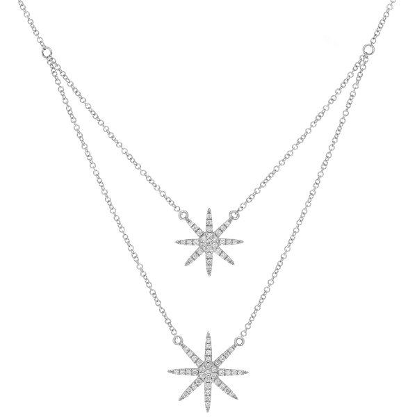 Closeup photo of Double Drop Star Necklace