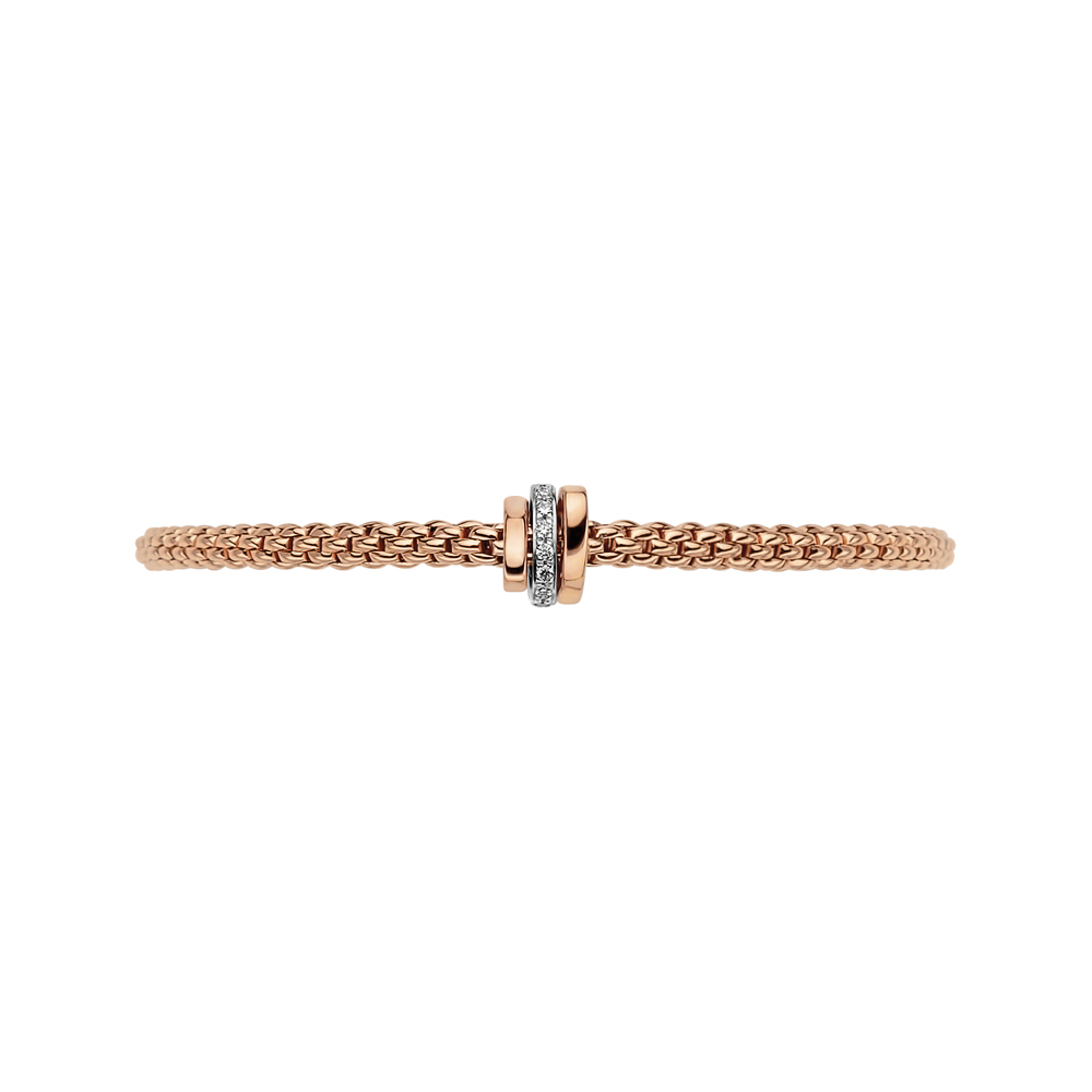 Prima Flex'It Bracelet in Rose Gold with Diamonds - Size XS (15cm)