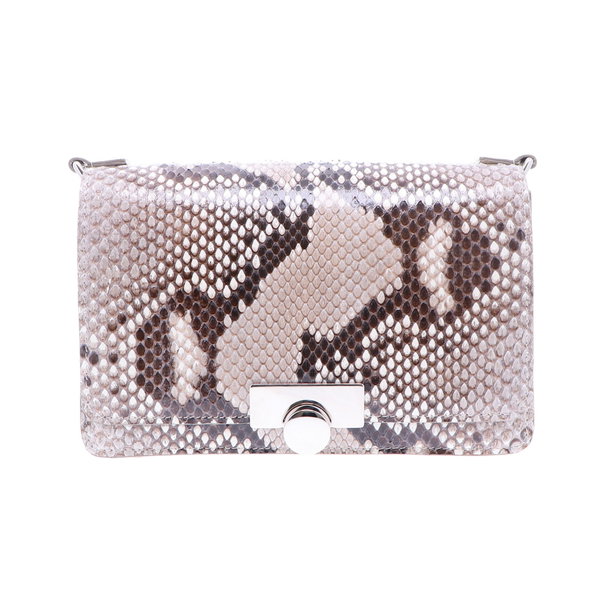 Closeup photo of Natural Python Chain Bag