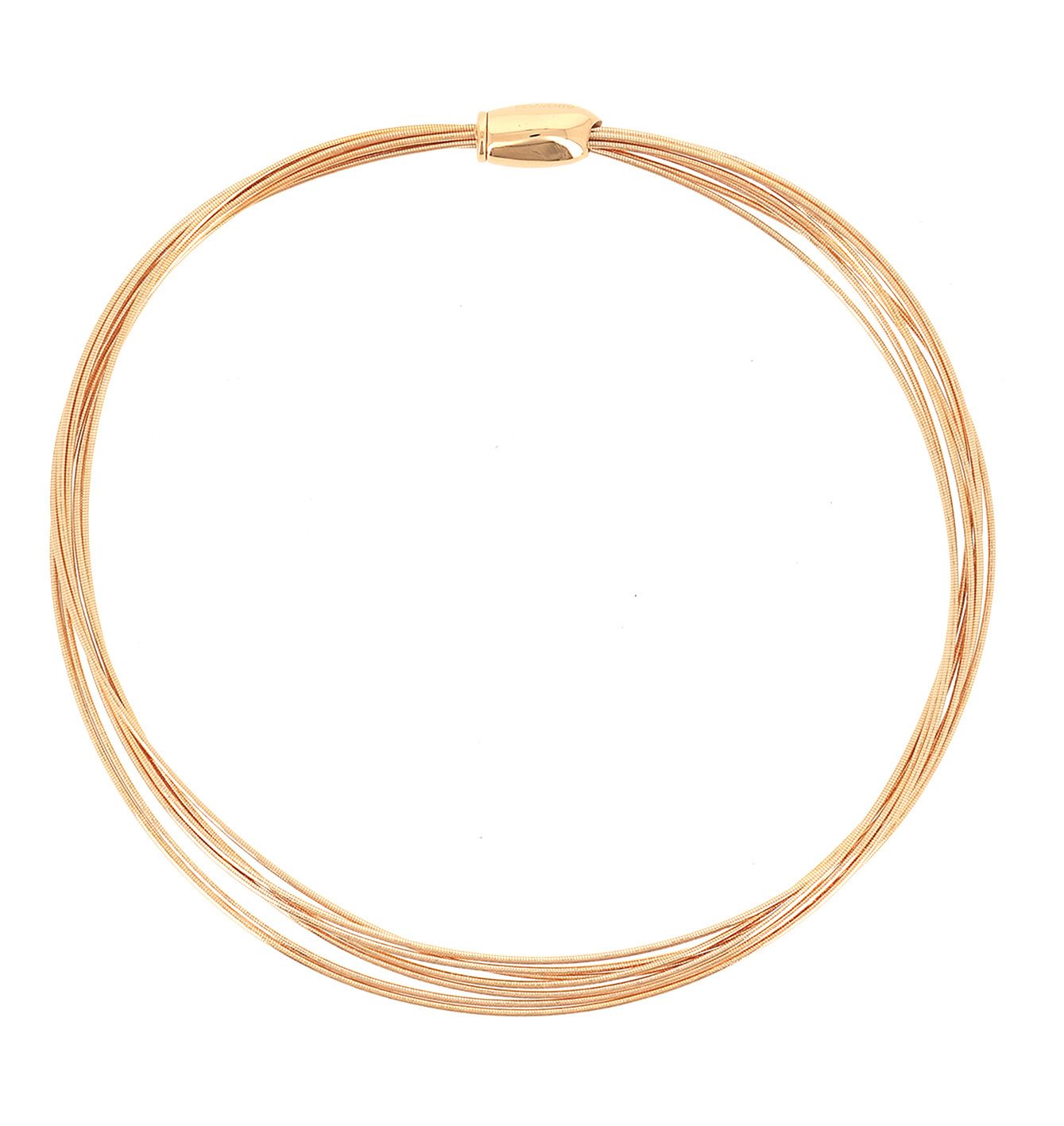 Closeup photo of DNA Spring Thin Necklace - 18k Yellow Vermeil