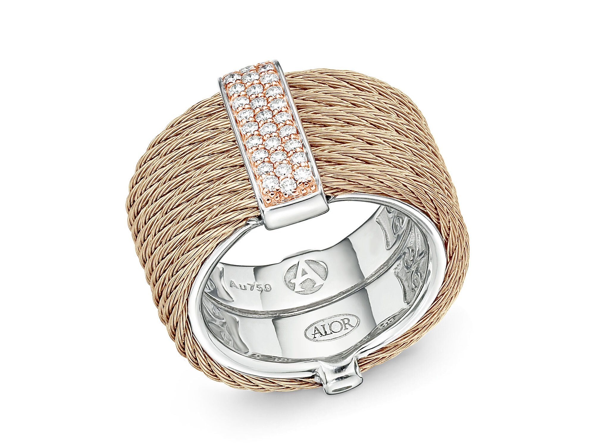 Carnation Stacked Multi-Cable Ring