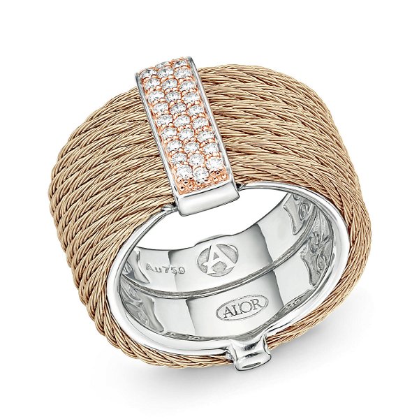 Closeup photo of Carnation Stacked Multi-Cable Ring