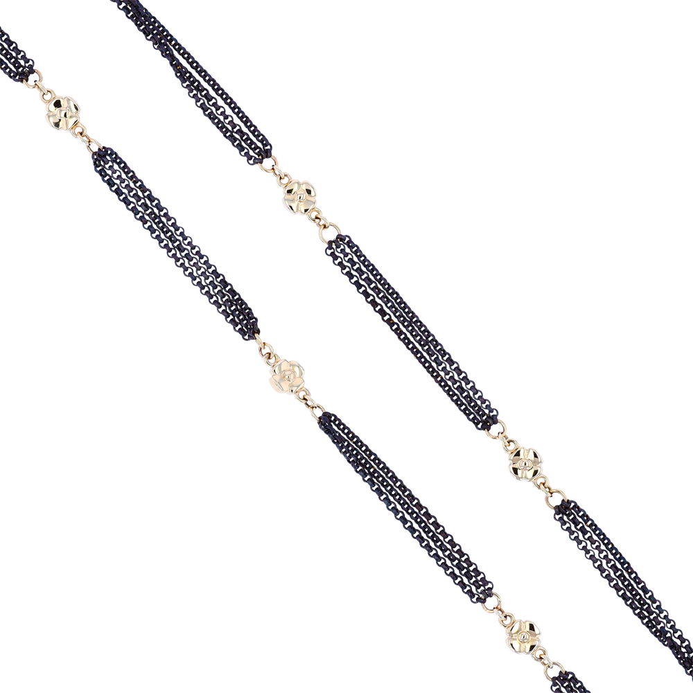Shot of Mixed Metal Cross Station Chain - 18" Length