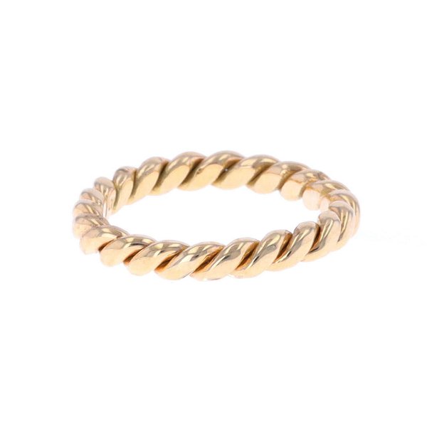 Closeup photo of Handcrafted Twist Ring 14k Gold