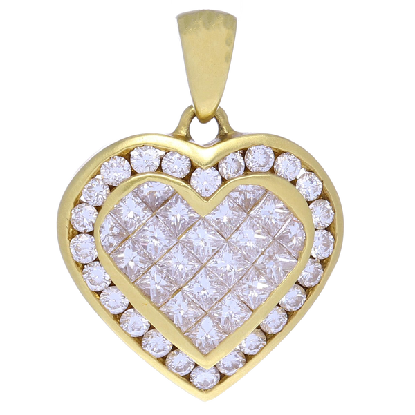 Closeup photo of Diamond Heart Pendant