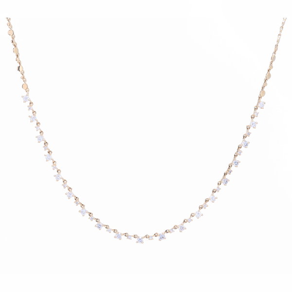 Closeup photo of Diamond Choker Layering Necklace