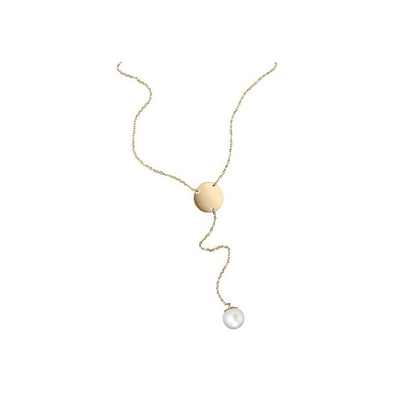 Closeup photo of White South Sea Pearl Lariat Necklace